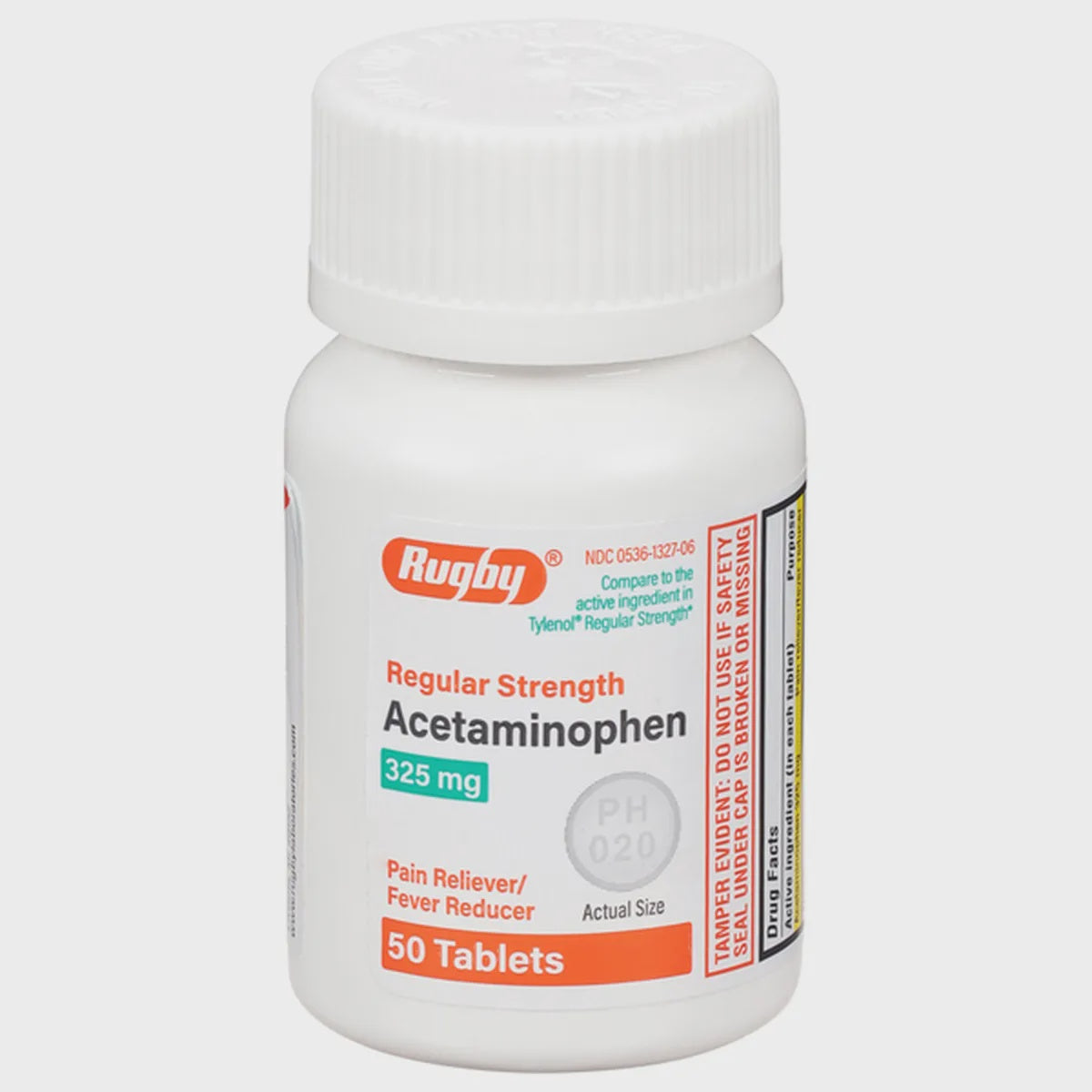 ACETAMINOPHEN 325 MG 50 TABS. RUGBY