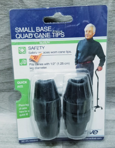 CANE QUAD TIPS EQ 1/2N SMALL BASE