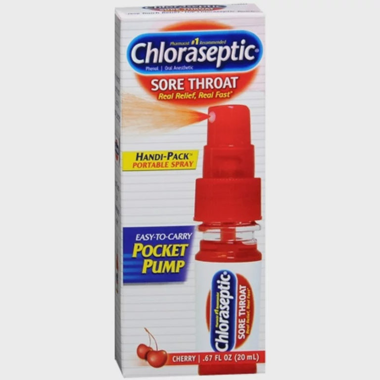 Chloraseptic Pocket Pump Cherry Sore Throat Spray .67oz