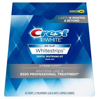 3D Whitestrips Supreme Bright At-home Teeth Whitening Kit 42 strips