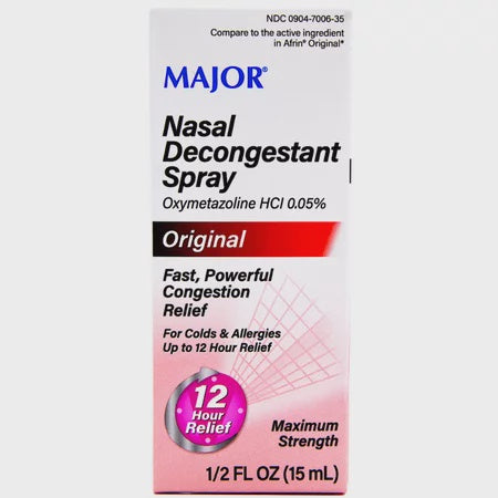 *Major Maximum Strength 12 Hour Nasal Decongestant Congestion Relief Spray 12ML
