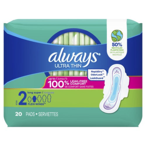 always ULTRA THIN 20 pads size 2