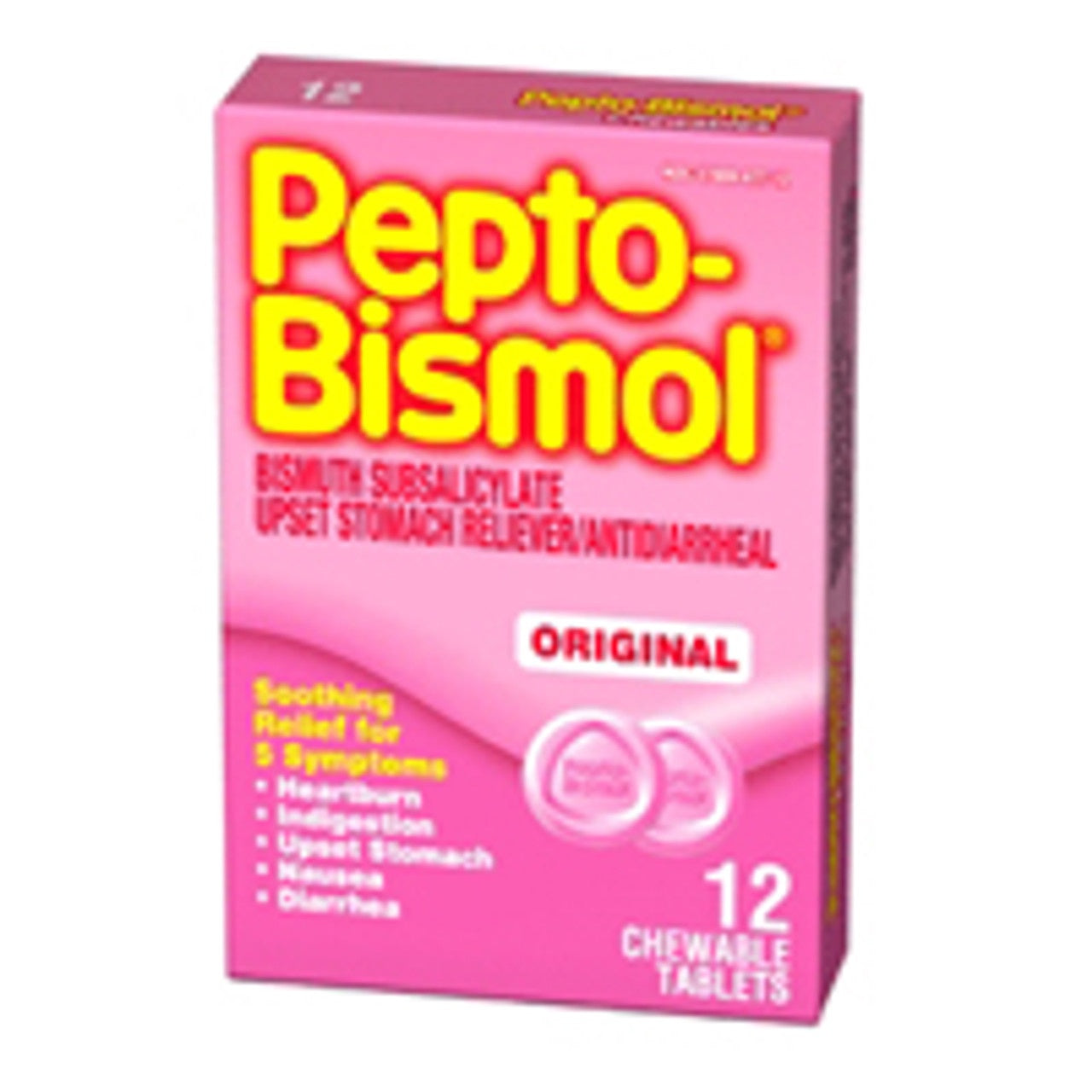 Pepto-Bismol Chewables, Original, 262mg, 12ct