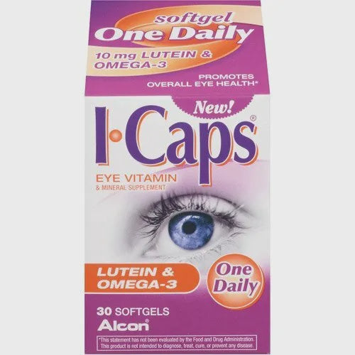 I-Caps Lutein & Omega-3 Eye Vitamin Softgels, 10 Mg, 30 Ct.