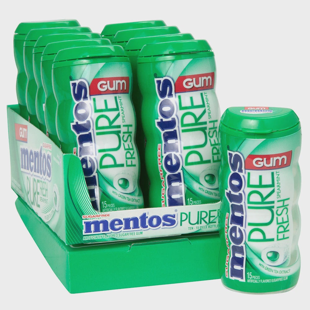 Mentos Pure Fresh Sugar Free Spearmint Gum 1.06 oz