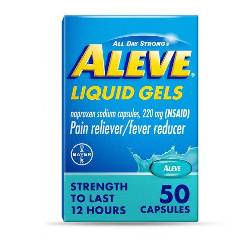 Aleve Naproxen Sodium Pain Reliever liquid Gels (nsaid) - 50ct