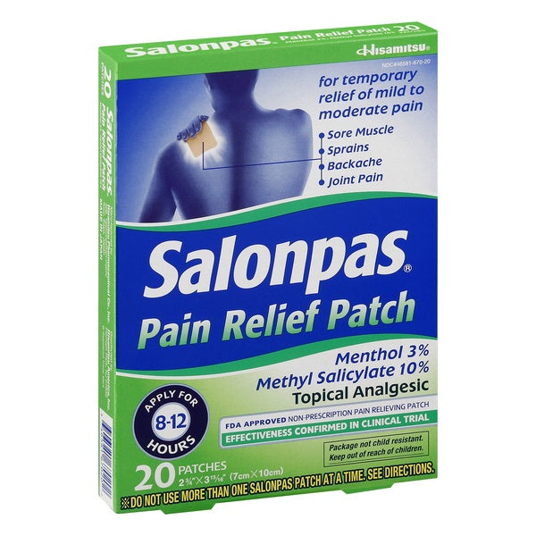 Salonpas Pain Relief Patch, Minty Scent - 20 patches