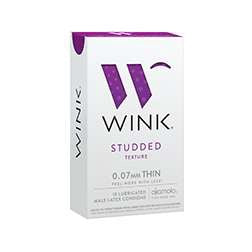 WINK STUDDED TEXTURE 0.07MM 10 CONDOMS