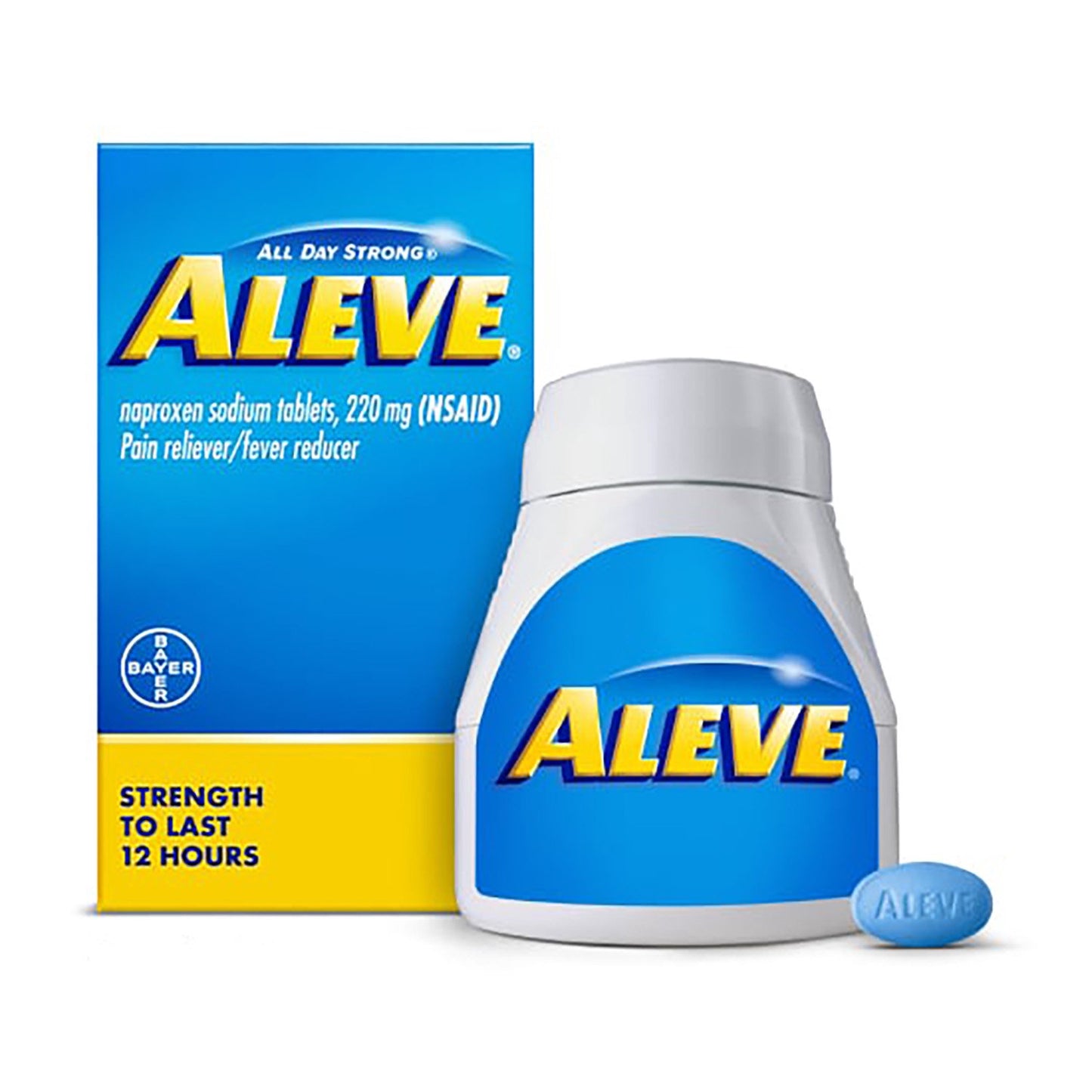 Aleve All Day Strong Naproxen Tablets, 220 mg, 12-Hour 24 Ct