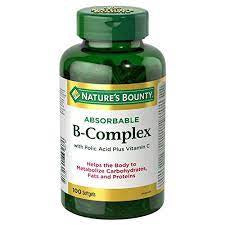 NATURE'S BOUNTY B COMPLEX W/ FOLIC ACID PLUS C TABLETS 100 CT