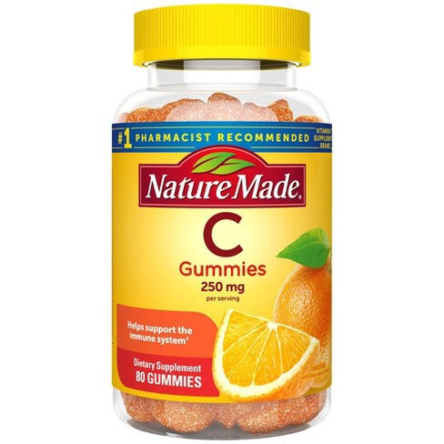 Nature Made Vitamin C Adult Orange Gummies 250 mg, 80 Ea