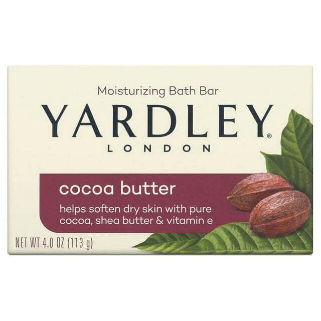 Yardley London Bath Bar Soap with Cocoa Shea Butter & Vitamin E 4 oz