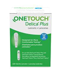 ONETOUCH DELICA PLUS LANCETS 33G 100 CT