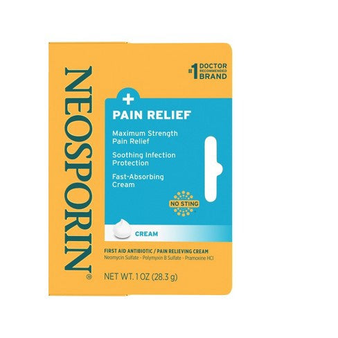 Neosporin Plus Pain Relief Maximum Strength First Aid Antibiotic Cream - 1oz