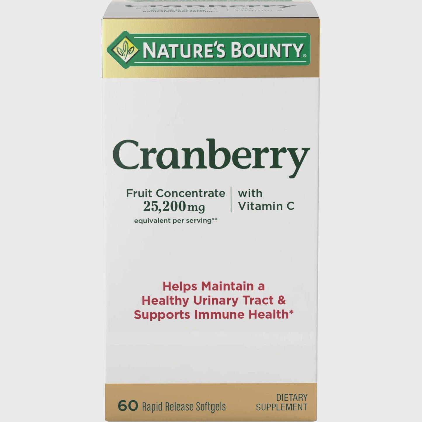 Nature's Bounty Triple Strength Cranberry with Vitamin C Softgels - 60 ct
