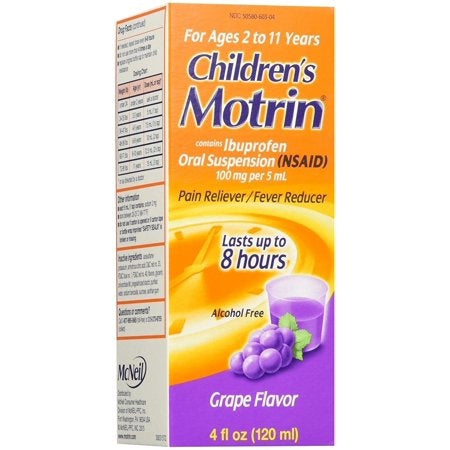 Motrin Children's Oral Suspension Grape Flavor - 4 oz