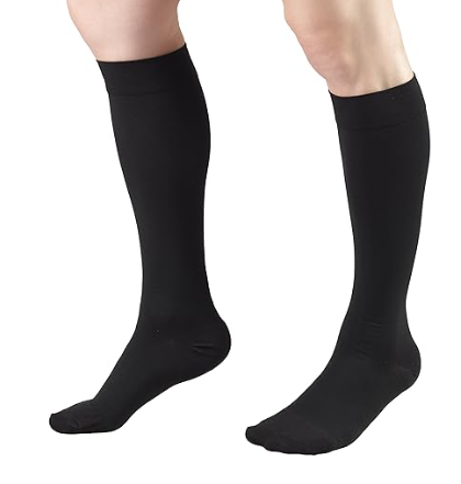 Truform Short Length 20-30 mmHg Compression Stockings for Men and Women, Reduced Length, Closed Toe, Beige, X-Large