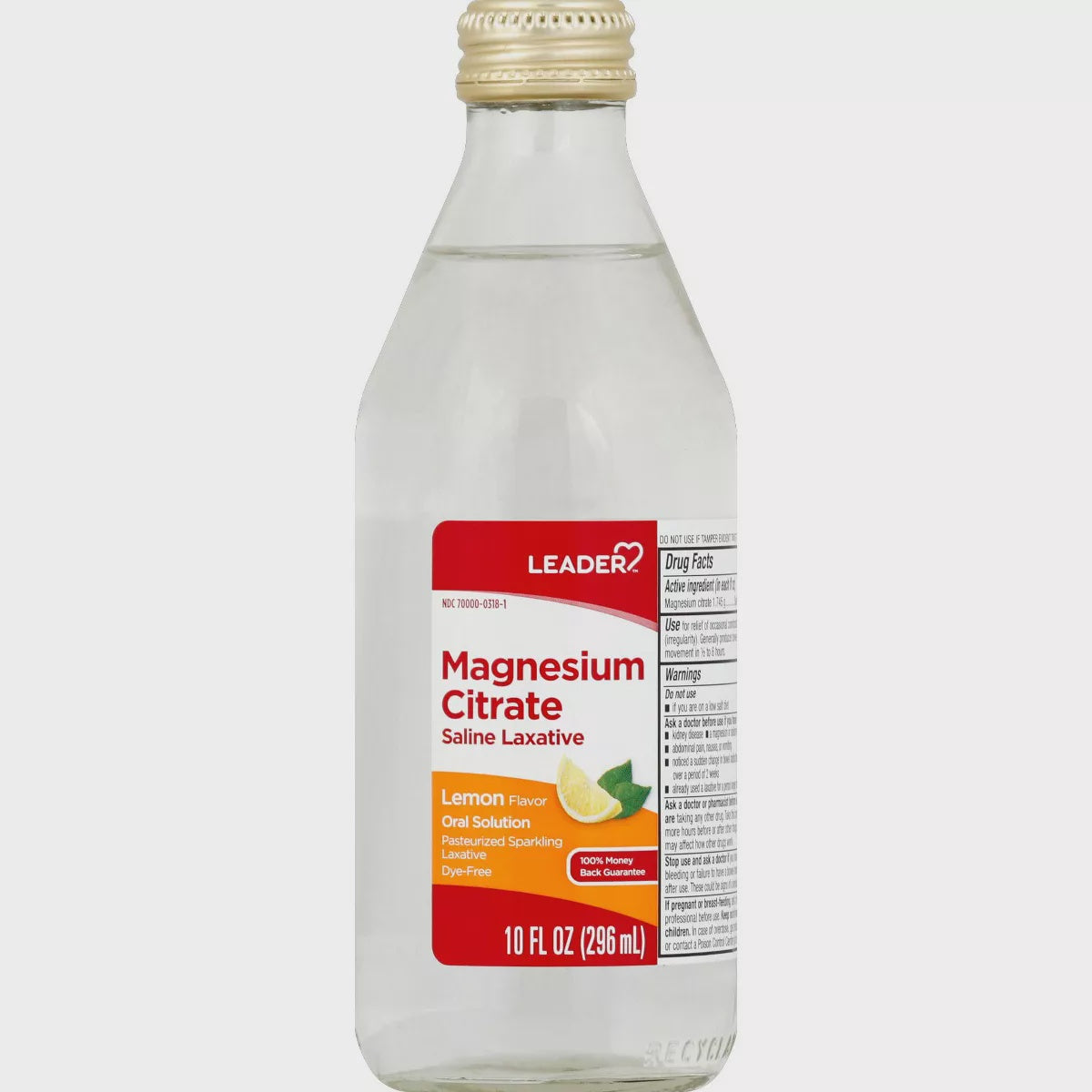 Leader Magnesium Citrate 10 oz LEMON