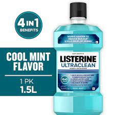 LISTERINE ULTRACLEAN ANTISEPTIC MOUTHWASH COOL MINT 1.5 LITER
