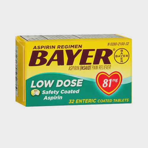 Bayer Low Dose Safety Coated Aspirin Enteric Coated Tablets, 81 mg - 32 count