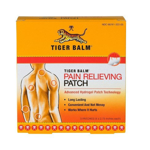 TIGER BALM PAIN RELIEVING PATCH 4IN X 2.75IN 5 CT