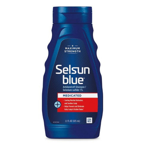 Selsun Blue Medicated With Menthol Dandruff Shampoo - 11 Fl Oz