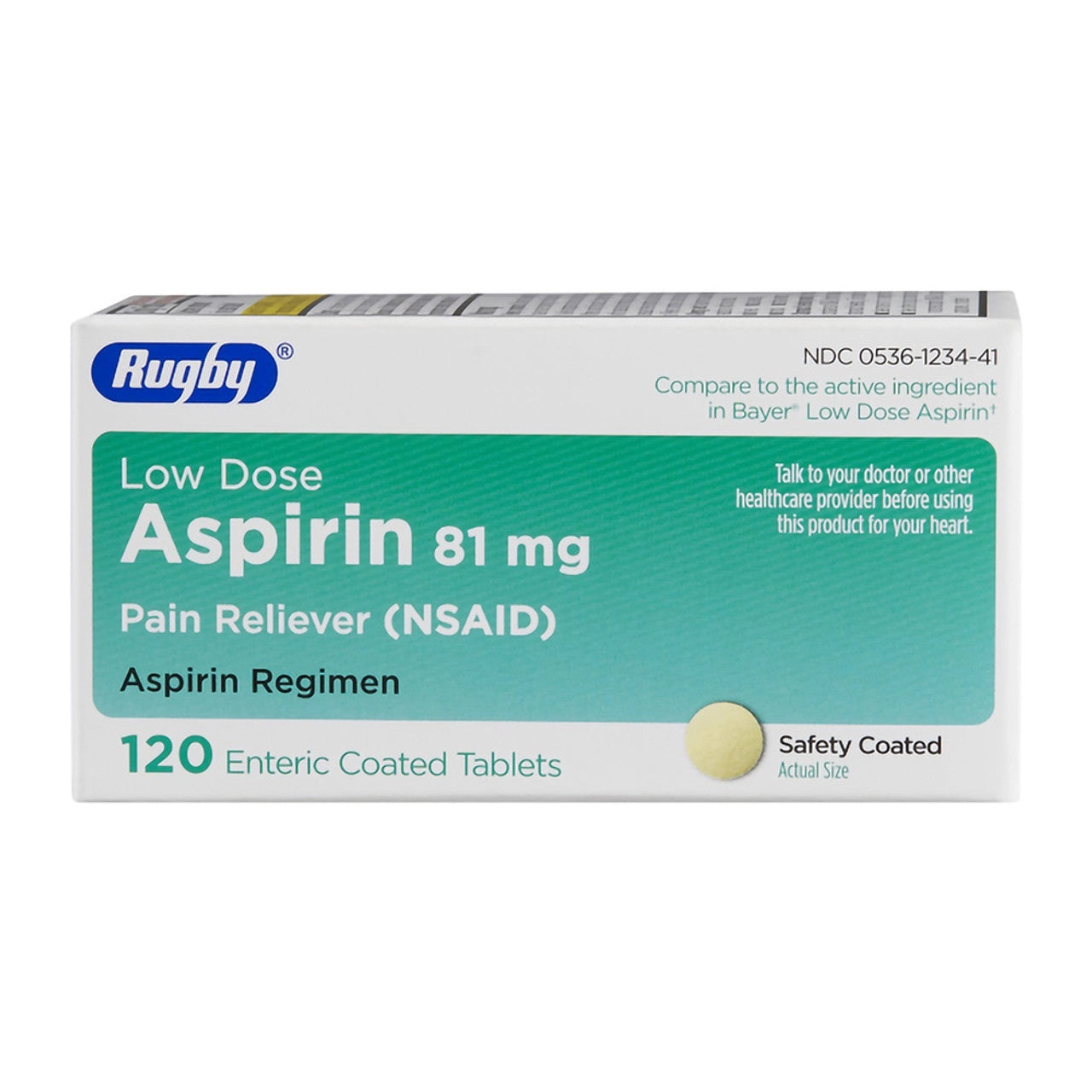 ASPIRIN TB 81MG 120 EC , TABLETS rugby