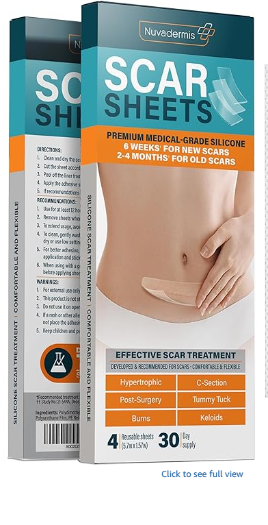 NUVADERMIS Silicone Scar Sheets