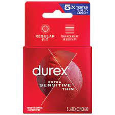 Durex Extra Sensitive Extra Lubricated Ultra Thin Condoms - 3ct