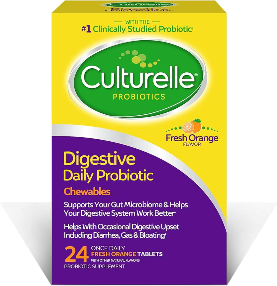 CULTURELLE DIGESTIVE HEALTH DAILY PROBIOTIC ORANGE CHEWABLES 24 CT