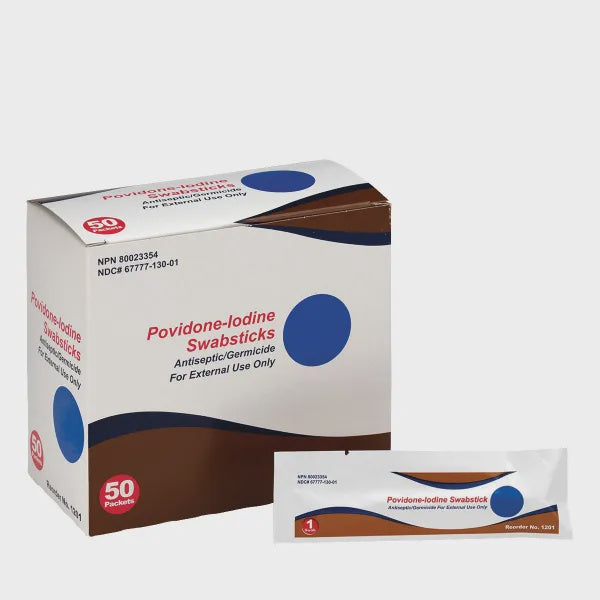 Dynarex Povidone-Iodine Antiseptic Swabsticks 50 ea