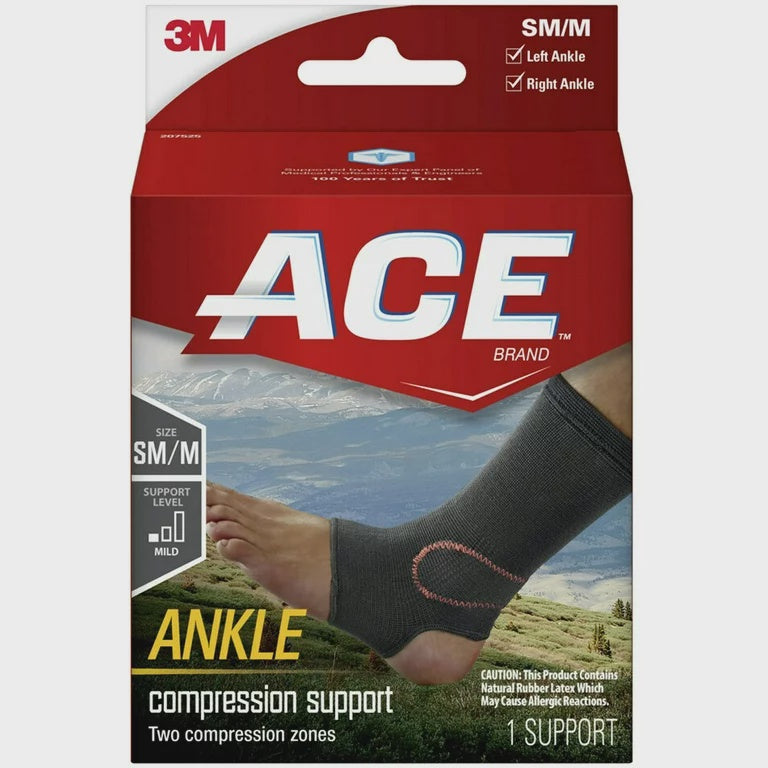 AC Elasto-Preene Ankle Support Brace, Small/Medium, 1 each