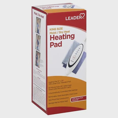 Leader Moist/Dry Heating Pad King Size 12x24in 1 EA
