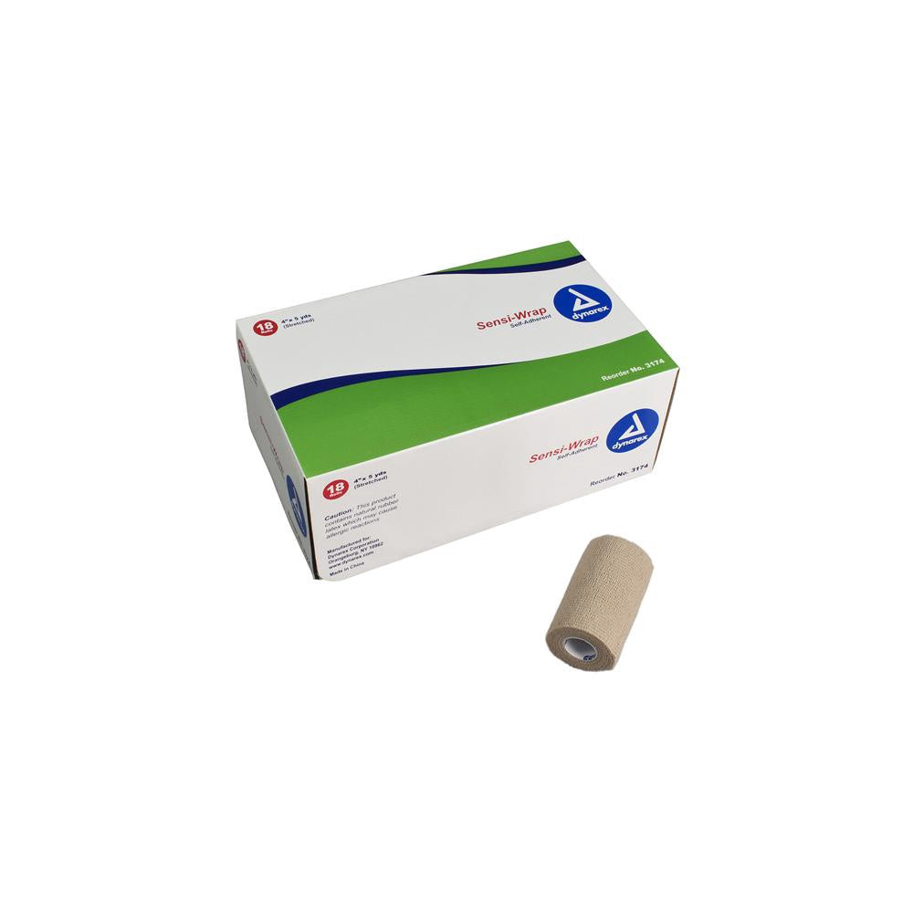 Sensi-Wrap Self-Adherent Closure Cohesive Bandage, 4 in x 5 Yard