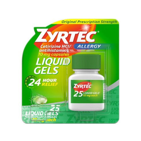 Zyrtec 24 Hour Allergy Relief Capsules - Cetirizine Hcl - 25ct :