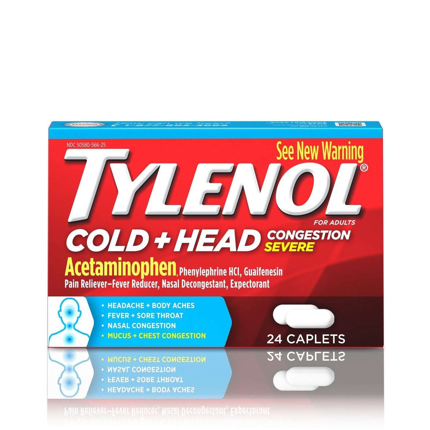 Tylenol cold head cingestion 24 tab.