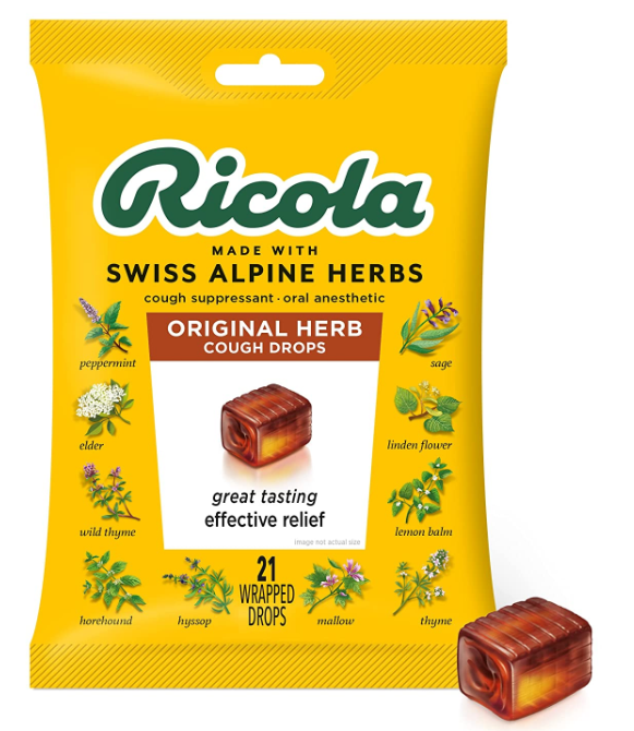 Ricola Original, Natural Herb Cough Drops, 21 Count