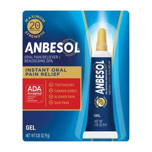 ANBESOL ORAL ANESTHETIC MAX STRENGTH GEL 0.33 OZ