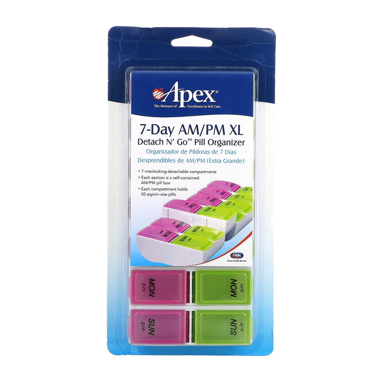 Use this detachable pill organizer to take your daily medication with you on the go!