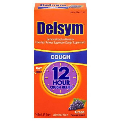 Delsym Cough Relief Liquid - Grape - 5 Fl Oz