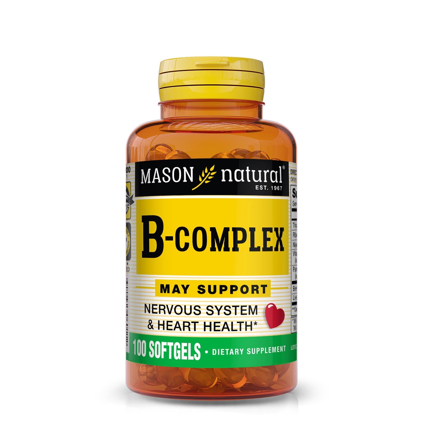 Mason Natural, B Complex, 100 Softgels