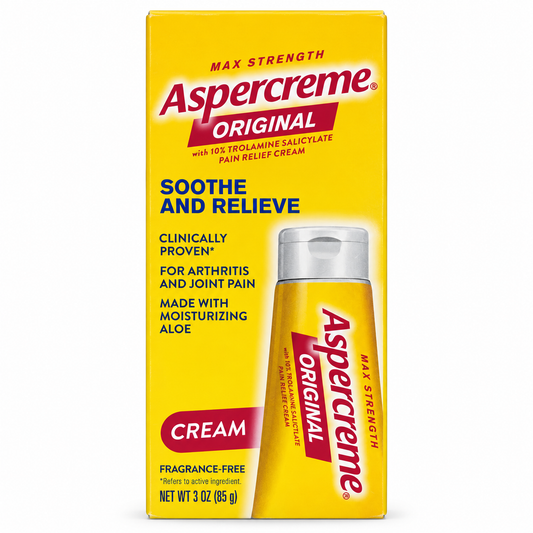 Aspercreme Original Trolamine Salicylate 10% Pain Relief Cream, 3 oz (85 g)