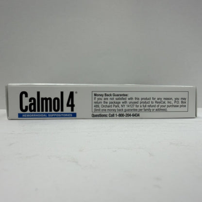 Calmol 4 直肠护理栓剂 12粒 | 可可脂配方 痔疮痒痛缓解