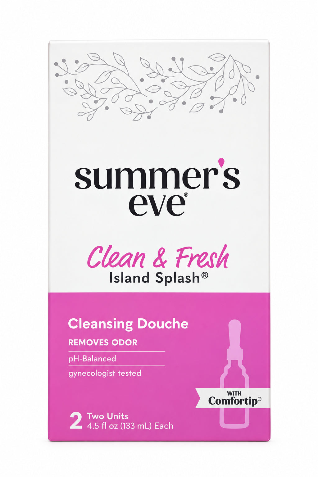 Summer's Eve Clean & Fresh Island Splash Cleansing Douche | 女性私密冲洗液 | 4.5 fl oz (133 mL)