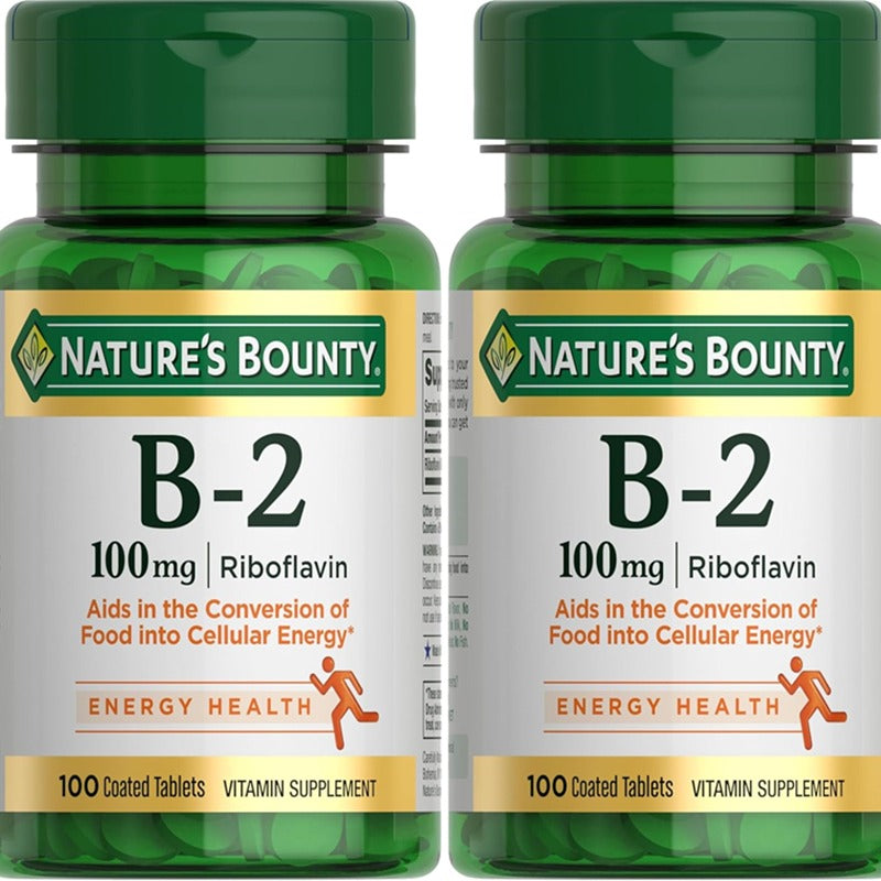 Nature's Bounty Vitamin B-2 100mg (100 Tablets)