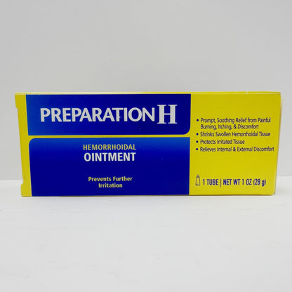 Preparation H® Hemorrhoidal Relief Ointment 28g | Vaseline + Phenylephrine HCl Formula Fast Hemorrhoid Relief OTC | Preparation H Hemorrhoidal Relief Ointment 28g