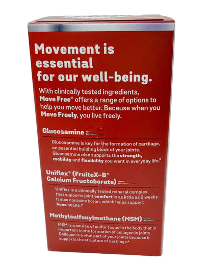 Move Free Advanced Glucosamina Condroitina 120 Cápsulas | Con MSM Ácido Hialurónico Salud Articular | Glucosamine Chondroitin MSM 120ct