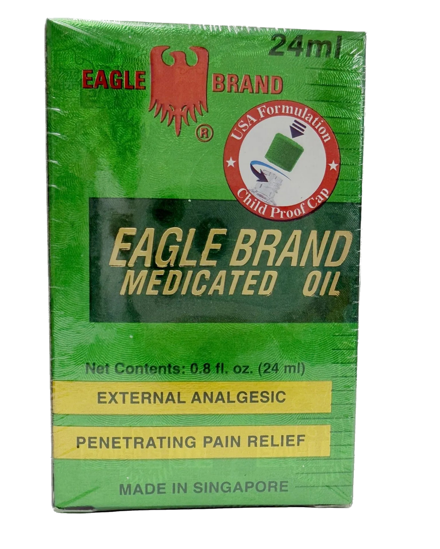 鹰标® Aceite medicinal analgésico antiinflamatorio Wan Jin You 24ml Ingredientes naturales Alivia el dolor muscular y la picazón con calor Aceite para masajes de venta libre | Eagle Brand Medicated Pain Relief Oil 24ml