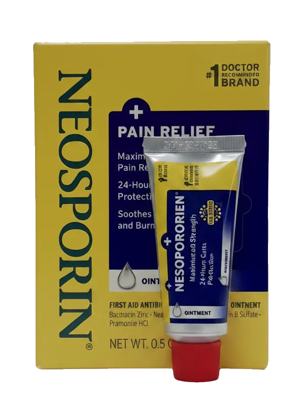 Neosporin 止痛抗生素膏 14.2g | 三重抗生素+布罗卡因止痛 预防伤口感染 OTC