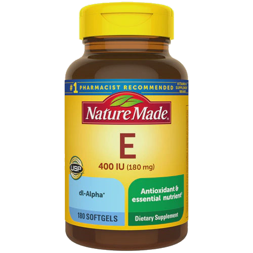 Nature Made Vitamin E - 400 IU dl-Alpha -- 180 mg - 180 Liquid Softgels